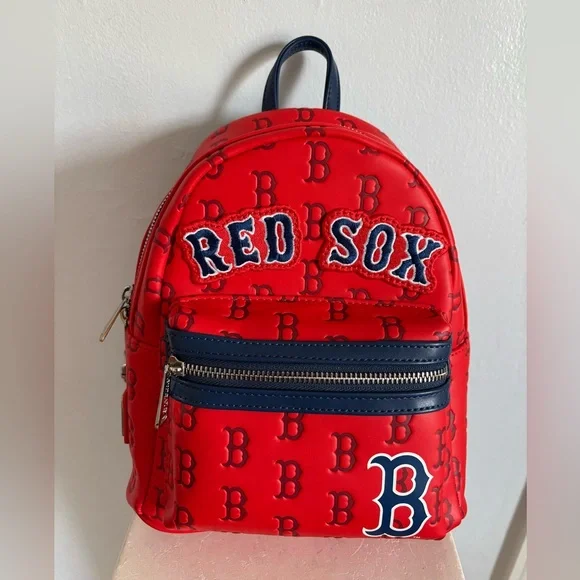 MLB Boston Red Sox Logo Mini Backpack by Loungefly - Picture 6 of 12